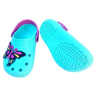 Imagem de Sandalia Babuche Infantil Menina Borboleta Papete Feminina Personagem 