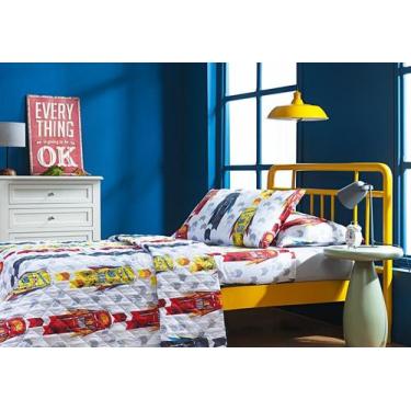 Imagem de Jogo de cama 2pç INFANTIL desenhos dupla face - SAFIRA ENXOVAIS, Carro