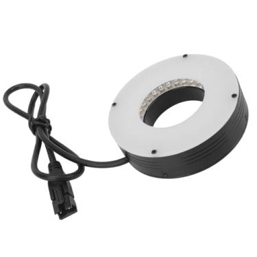 Imagem de Anéis de Microscópio Leves, Lâmpada de Microscópio Anéis de LED Iluminador Ajustável Fonte de Luz ângulo de 90 Graus para Microscópio Estéreo Binocular Industrial
