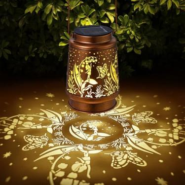 Imagem de Lanternas solares ao ar livre à prova d'água borboleta decorações de jardim presentes para mulheres, presentes para mãe, avó, presentes de aniversário, lanternas solares penduradas ao ar livre para