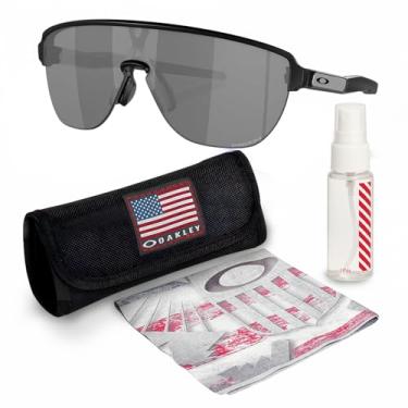 Imagem de OAKLEY Armação OO9248 CORREDOR PRETA MATTE – Lente PRIZM PRETA, Óculos de sol retangulares não polarizados com kit oficial de óculos, Preto fosco (42 mm), 42 mm