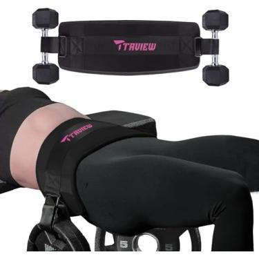 Imagem de Cinto de impulso de quadril para academia e pilates, cinto de bumbum para impulso no quadril, cinto de quadril para ponte de glúteos, treino de bumbum com halteres, kettlebells para agachamento