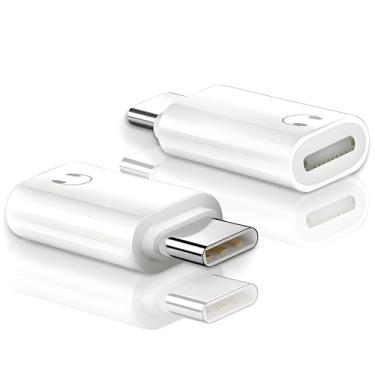 Imagem de URANT Conversor adaptador de áudio USB C para fone de ouvido Light-ning (pacote com 2), adaptador de áudio de fone de ouvido Light-ning para USB C, adequado para iPhone 16/15, iPad Pro/Air, MacBook