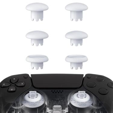 Imagem de eXtremeRate Edge Sticks, Joysticks Intercambiáveis Para Controle De Ps5, Joystick Analógico Intercambiável Robot White Ps4 Universal