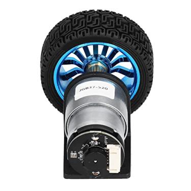Imagem de Conjunto de Motores do Codificador, Motores de Engrenagem de Alta Precisão Com Uma Roda de Suporte, para Carro de Balança, Carro Inteligente DIY, Brinquedos Elétricos (60rpm)