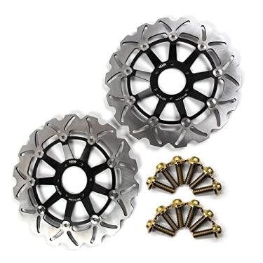 Imagem de Arashi Discos de freio dianteiro Rotores com parafusos de montagem para Honda CBR900RR 1992-1993, XL1000V VARADERO 1000 1999-2011, GL1500 F6C Valkyrie 1500 1997-2003, acessórios de substituição de