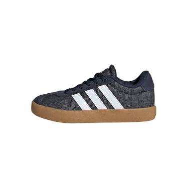 Imagem de adidas Tênis infantil unissex Vl Court 3.0 com cadarço, Legend Ink/Branco/Gum10, 16