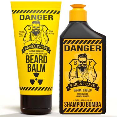 Imagem de Kit Beard Balm Danger + Shampoo Bomba Crescimento Barba Forte