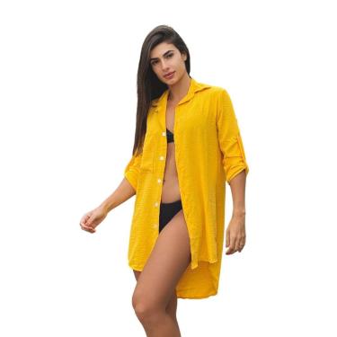 Imagem de SAÍDA DE PRAIA CAMISA/VESTIDO MANGA 3/4-Feminino