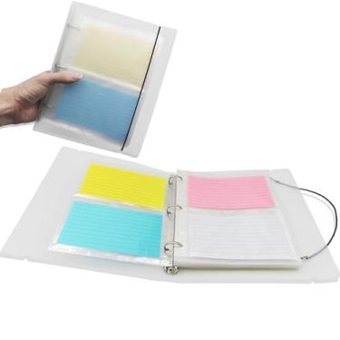 Imagem de BYSLBTY Fichário de cartão de índice 3 x 5, comporta 200 peças, organizador de cartões de índice para cartões de memória e cartões de receita (3 x 5)