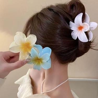 Imagem de Kit Grampos de Cabelo Flor Praia – Até 12 Piranhas Coloridas Grandes e Pequenas Acessórios de Cabelo Feminino (12 Peças DE 8 CM)