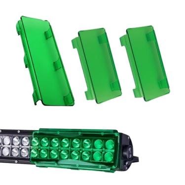 Imagem de Tampa de lente de barra de luz LED verde de 50 cm – Policarbonato protetor de encaixe, resistente a arranhões e poeira, capas modulares de LED off-road de 15.2 cm/20.3 cm para barra de luz LED reta