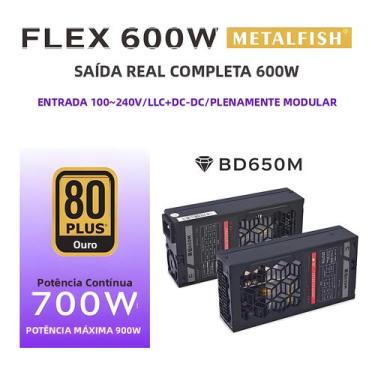 Imagem de Fonte De Alimentação Modular Completa 500W 600W 80PLUS GOLD Flex-ATX 1