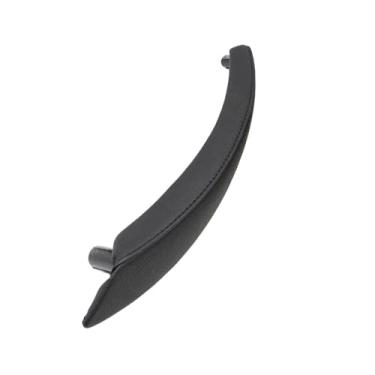 Imagem de Maçaneta interna esquerda/direita da porta do passageiro, substituição da tampa externa de couro compatível com BMW X5 X6 E70 E71 E72 2007 2008 2009 2010 2011 2012 2013 2014(Black-Left)