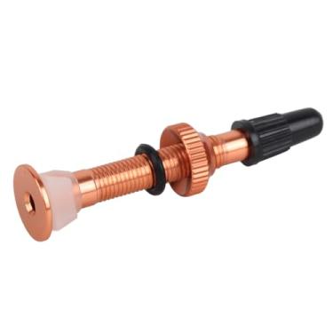 Imagem de Akozon Adaptador de Válvula Extensor de Vácuo Sem Câmara de Bicicleta Com Haste de Válvula Presta para Bicicletas de Estrada e, Alumínio Leve e Silicone, Sem Vazamento de Ar, Ajuste Universal