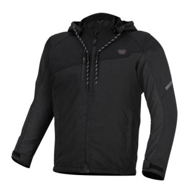 Imagem de Jaqueta Masculina X11 Hoody Casual Motociclista Impermeável, Preta, GG