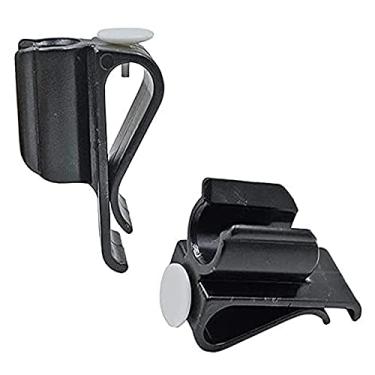 Imagem de Dogxiong Pacote com 2 clipes de saco de taco de golfe no suporte de braçadeira organizador de valor plástico durável preto clipe de putting acessórios de golfe para homens mulheres golfistas