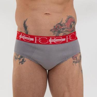 Imagem de Cueca Slip Max Compress Cinza/Vermelho - Fill&Co