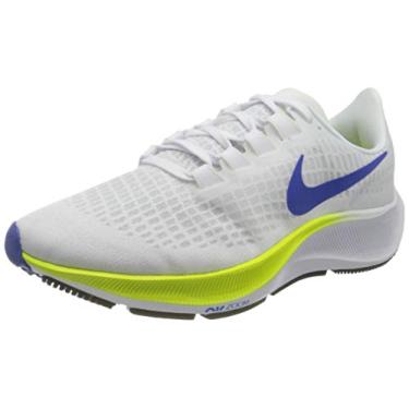 Imagem de Nike Tênis de corrida masculino Stroke, Branco Racer azul cibernético, preto, platina pura, 14