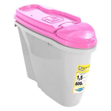 Imagem de Porta Ração Dispenser Home Plast Pet 1,5L Rosa