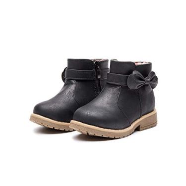 Imagem de Botas de Neve Azul Berry EASY21 para Meninas Fashion Bonitas Infantis Inverno, Black14, 10 Toddler