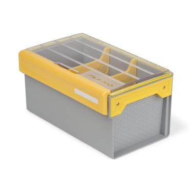 Imagem de Plano Armazenamento de equipamentos utilitários em massa e plástico Edge Master | Organização de equipamentos premium com prevenção de ferrugem, transparente/amarelo, tamanho único