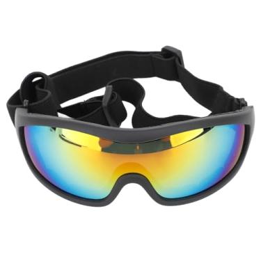 Imagem de Óculos de sol Qanyegn Dog Goggles, Proteção de nevoeiro copos de animais de estimação, proteção contra poeira de poeira de vento Desgaste dos olhos com alça ajustável para gato de (Vermelho)