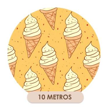 Imagem de Papel De Parede Adesivo Sorveteria Casquinhas Sorvete de Creme - Bazar