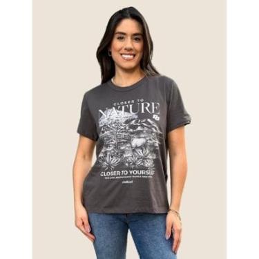 Imagem de Camiseta Feminina Estampada Closer To Nature Colcci Cor:;Tamanho:M-Feminino