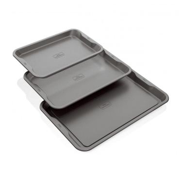 Imagem de Conjunto de Assadeiras Antiaderente Premium 3 Peças, Ninja B33003, Cinza