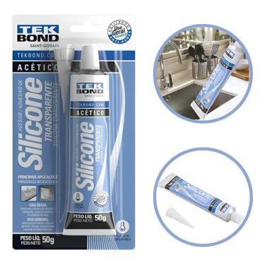 Imagem de Silicone Transparente 50g Acético Tekbond Uso Geral Cola - HOME22