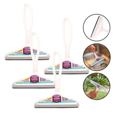 Imagem de Kit 4 Rodinho Pia Cozinha Com Raspador Seca Pia 14cm Sanremo, Branco