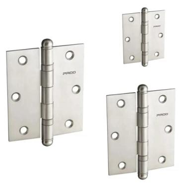 Imagem de DOBRADIÇA PARA PORTA SM 3025 COM ROLAMENTO 3 X 2.1/2 AÇO ESCOVADO PADO