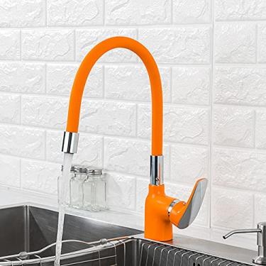 Imagem de Torneira de cozinha 4 cores de sílica gel nariz torneira de pia de cozinha misturador torneiras de água misturador deck montado torneira, F4453,02,China