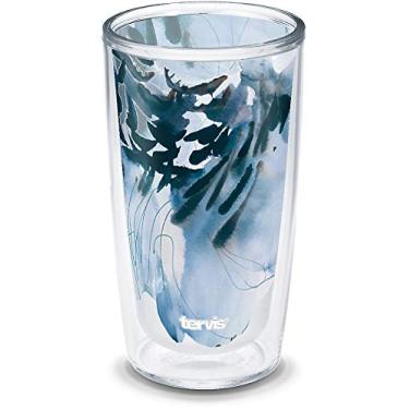 Imagem de Tervis Feito nos EUA com paredes duplas Kelly Ventura copo isolado mantém as bebidas frias e quentes, 473 g, florescendo ardósia