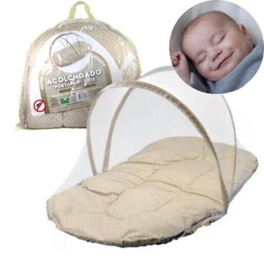 Imagem de Berço Portátil Com Mosquiteiro Acolchoado Para Bebê Dobrável  - Pais E