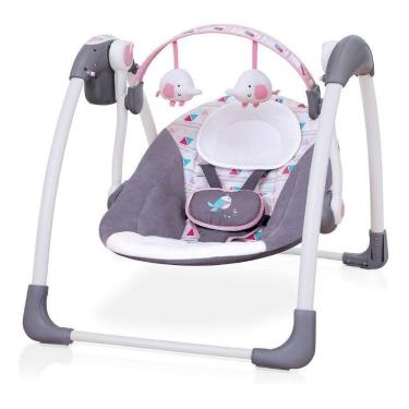 Cadeira Cadeirinha Bebê Descanso Musical Vibratória Rosa Menina