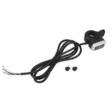 Imagem de Vbestlife Acelerador de polegar de 36 V controle de velocidade 6 fios acelerador de gás, na alça esquerda/direita para bicicleta elétrica EBike 36v 4 fios interruptor de acelerador