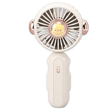 Imagem de TOPINCN Ventilador portátil portátil, dormitório estudantil, baixo ruído, dobrável, mini ventilador portátil (branco)
