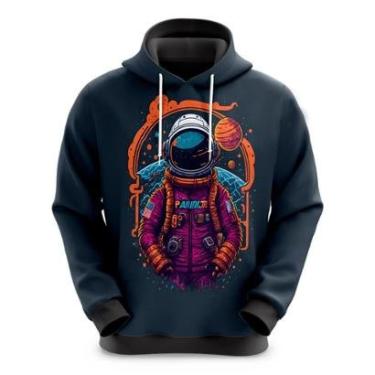 Imagem de Blusa Moletom Sublimação Blusão Full Print com Capuz Astronauta Novidade-Unissex