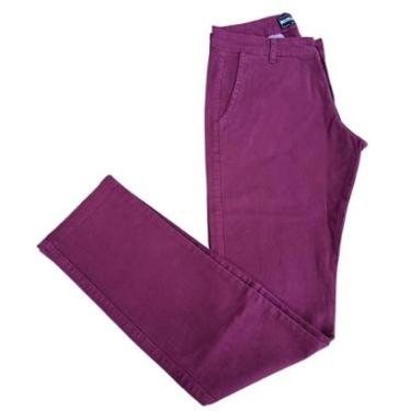 Imagem de Calça Masculina Sarja com Elastano Bolso Chino Alfaiataria Social Wolfgan-Masculino