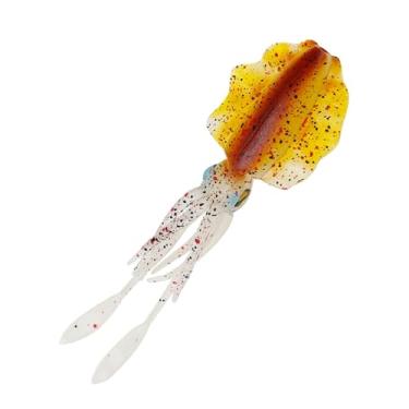 Imagem de predolo Isca macia de polvo isca de pesca isca de lula para carpa de água salgada salmão bagre walleye, Laranja