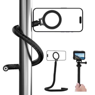Imagem de Suporte de pescoço de ganso flexível para celular, suporte de grampo de telefone, suporte de tripé, suporte de pescoço, bastão de selfie para acessórios de câmera GoPro