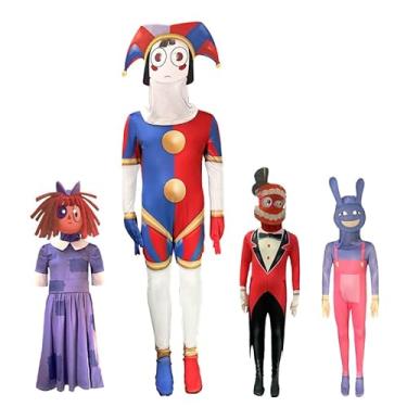 Imagem de NEATMOA A incrível roupa de circo digital, macacão unissex para adultos e crianças cosplay fantasia de Halloween (P-omni, 170)