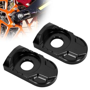 Imagem de Bloco de eixo Sur Ron, ZANGOMB 7075 Ajustador de corrente tensor de eixo traseiro de alumínio para Surron Light Bee S/X Segway X160/X260, preto