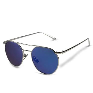 Imagem de VFDHN Óculos de sol redondos retrô femininos e masculinos, óculos escuros vintage punk a vapor uv400 para dirigir e festas masculinos, 2, tamanho único