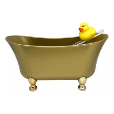 Imagem de Kit Drink Patinho Mini Banheira Dourada 500ml Com Mexedor 5 Unidades