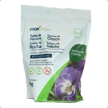 Imagem de Maxgreen 4 em1 1Kg - Torta de Mamona + Farinha de Osso + Fosfato de Ro