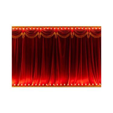 Imagem de Fundo Fotográfico 2,20 x 1,50 - Cortina de Circo Realista Efeito Luzes