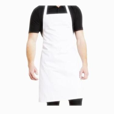 Imagem de Avental De Frente Tecido Oxford Branco 85X60 - Isamar